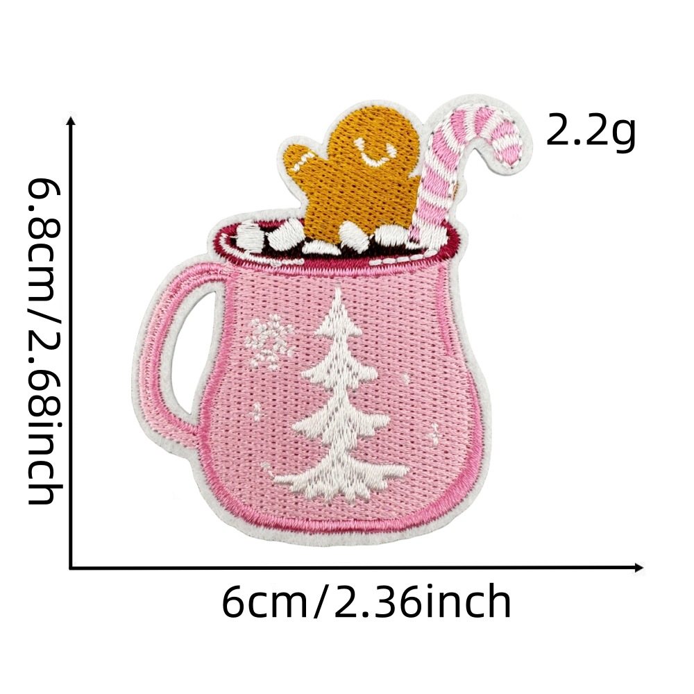 3g Weight Clothing Sticker Patches Classification 1 Piece Quantity Nonwoven, Polyester Material Christmas Festival Christmas Tree, Snowman, Snowflake Pattern Cute Style 1 Piece Cute Christmas Tree Snowman Snowflake Nonwoven Polyester Clothing Sticker Patches 6