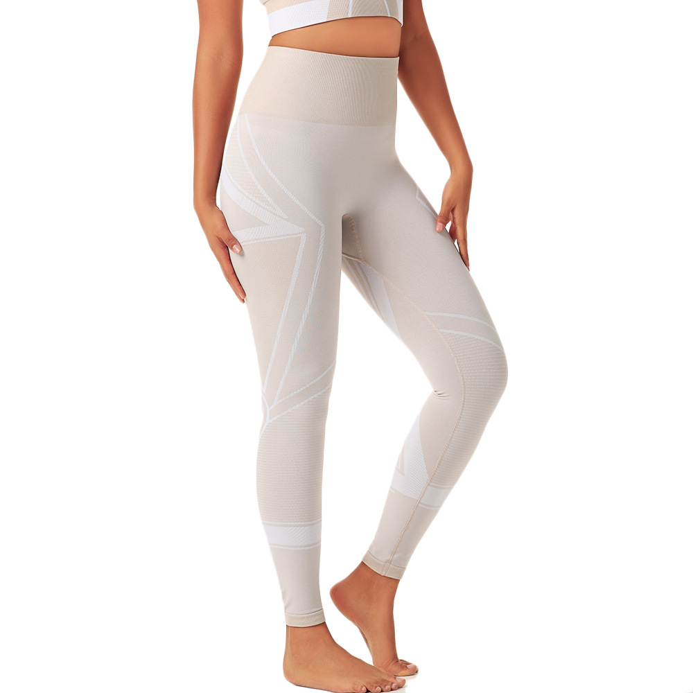 无缝裸感美背运动文胸套装运动服健身速干提臀瑜伽裤瑜伽服套装女