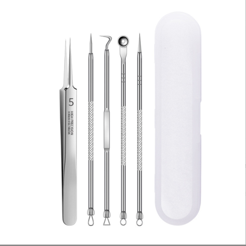 (Pujian No. 5 클립) 스트레이트 클립 + 4 여드름 바늘