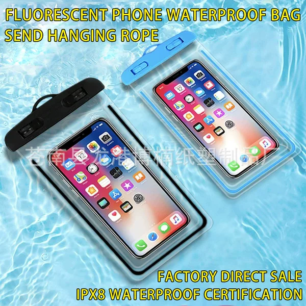 Cross-Border Luminous Touch Screen Phone Waterproof Bag Luminous Mobile Phone Waterproof Bag