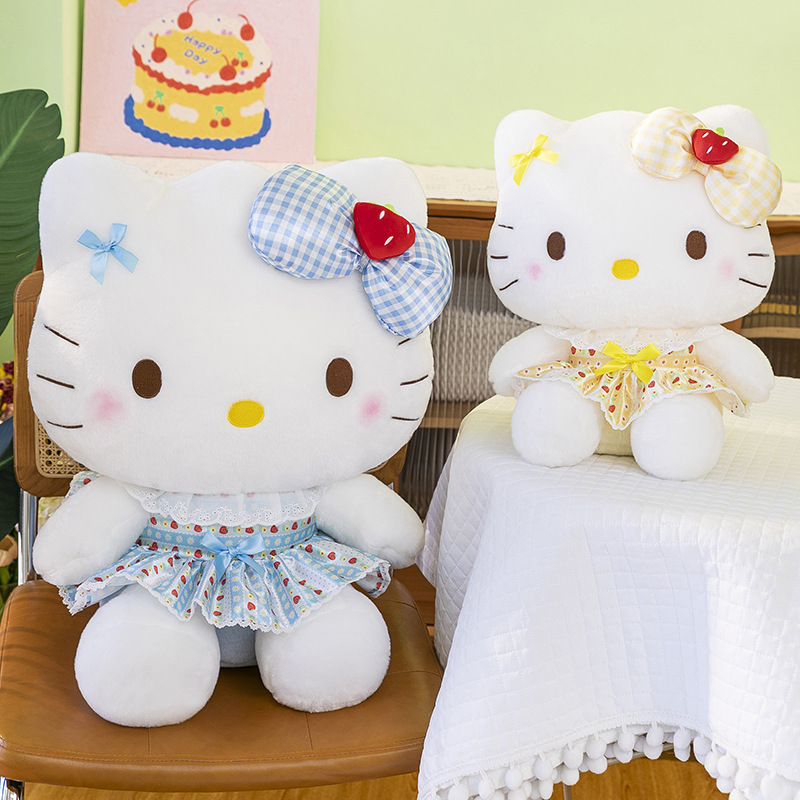 新しいイチゴ kt ハローキティ ハローキティ人形リボンかわいいソフトギフトインターネット有名人の猫|undefined