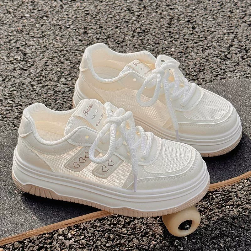 Summer white shoes, suitable with a skirt, mesh sports shoes, casual footwear