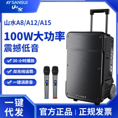 山水A12広場舞音響大音量屋外タイロッドbluetoothスピーカーk歌一体マイク