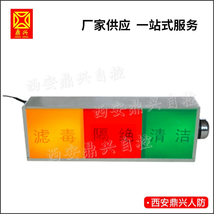 Оборудование гражданской обороны Город Хуайань Метод вентиляции Сигнальная коробка AS Система вентиляции Световой короб гражданской обороны.