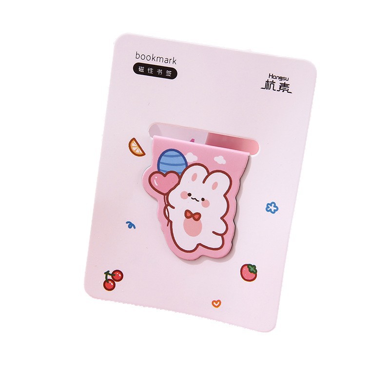 Marcadores magnéticos de dibujos animados Lindo ins Personalidad Exquisito marcador de forma especial Estudiante Anime Clip de página de libro de papel de doble cara