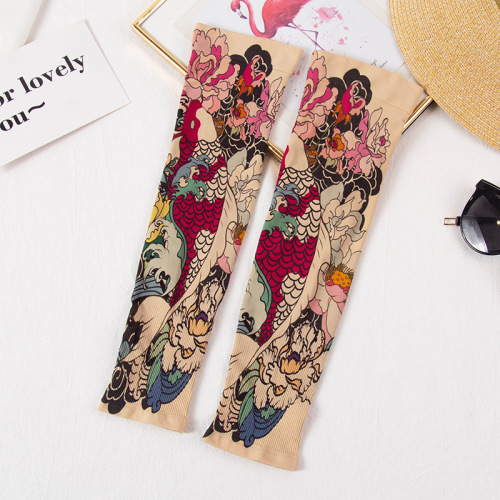 Gaming Sun Protection Sleeve Suits for Men Summer Outdoor Motorbike UV Protection Arm Sleeves for Youth with Arm Tattoos Ice Silk Sleeve Suits