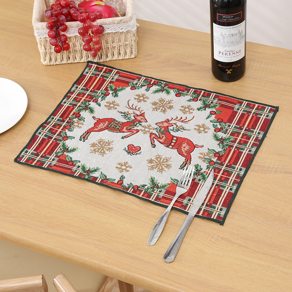 2024 nuevo cojín de Navidad cojín de muñeco de nieve de Navidad cojín de mesa de decoración familiar cojín de mesa de Navidad Jacquard