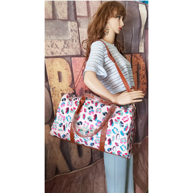 Mujeres Moda Leopardo Lienzo Impermeable Bolsas De Viaje display picture 4