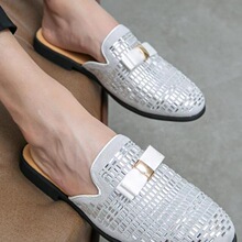 K 44514 Men's Crystal Embellished Slip-Ons ��ʿ������Ь
