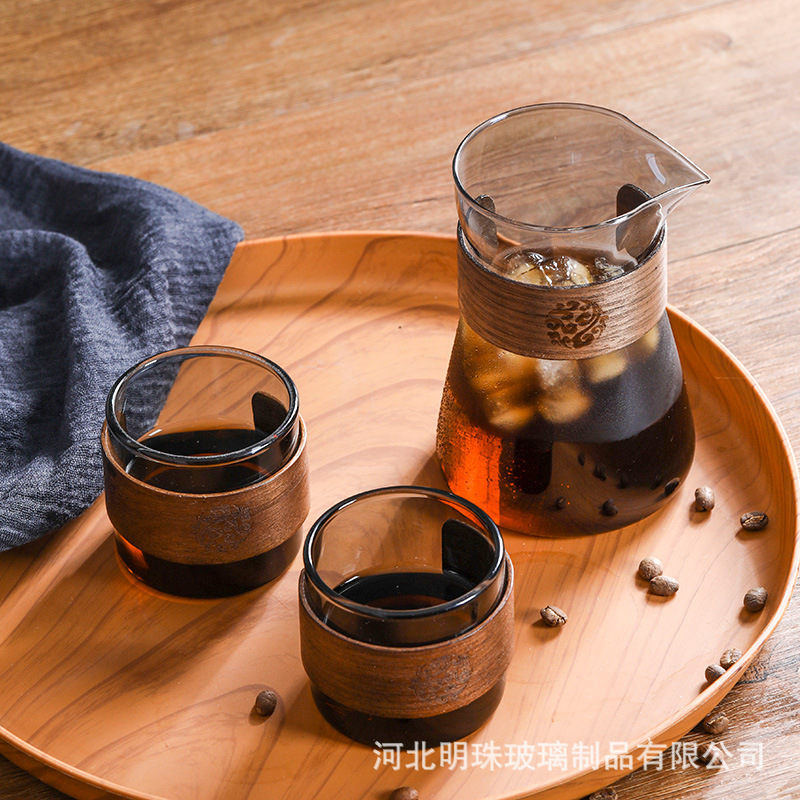 Factory hot coffee sharing pot hand coffee cloud pot glass sharing cup fair cup small coffee pot