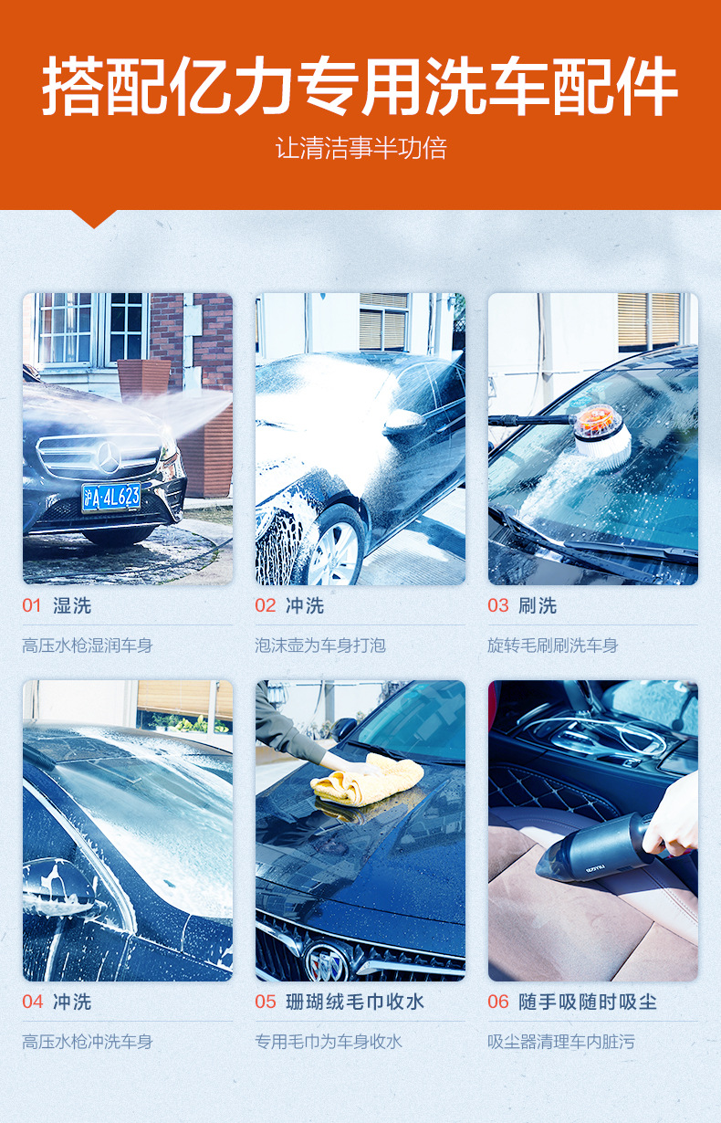 Yili 4435 High Pressure Car Washer 220v Portable