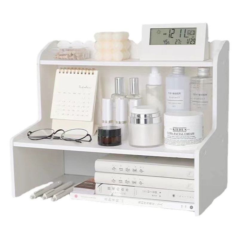 Estante de almacenamiento de escritorio de múltiples capas estante de almacenamiento dormitorio de estudiantes cosméticos organizador de juguetes estante de almacenamiento de artículos diversos de oficina
