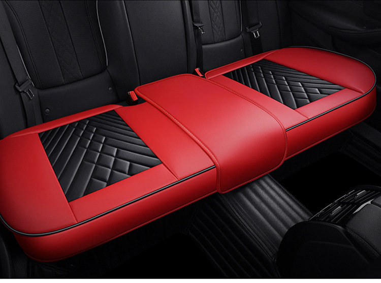 Cross-border delivery Napa leather car cushion four seasons universal breathable seat cushion non-slip three-piece set single seat fully surrounded
