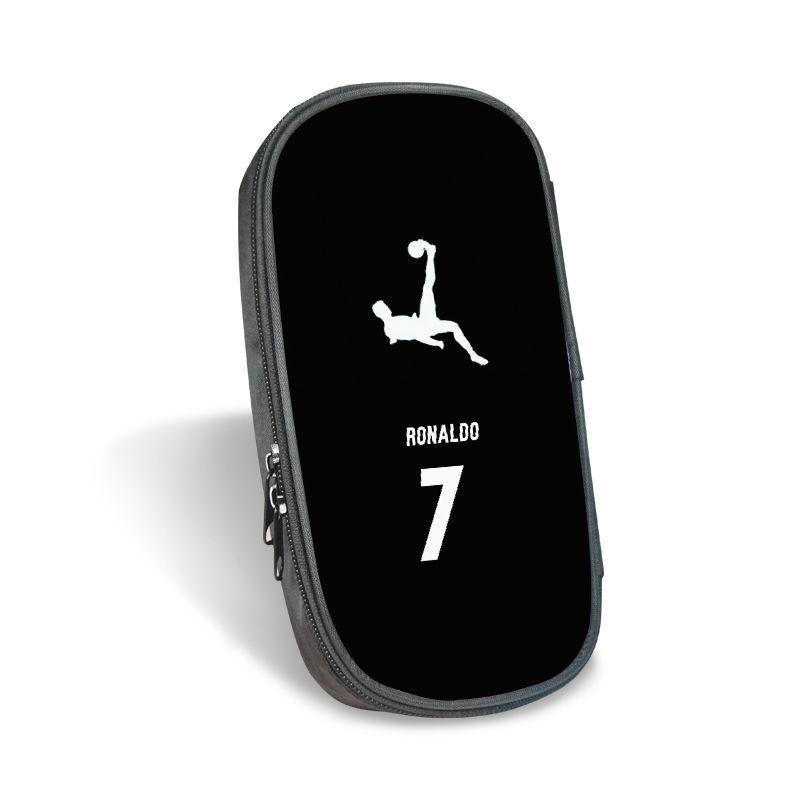 Estuche para lápices de lona Star Ronaldo para estudiantes de alto valor Estuche para papelería Messi Estuche para papelería multifuncional Estuche para lápices de gran capacidad