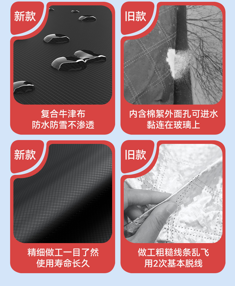 Factory Direct Sales Car Snow Shield, Anti-Snow and Anti-Freeze Three-Window Snow Shield, Magnetic Sunshade, Anti-Snow Car Cover, Car Accessories