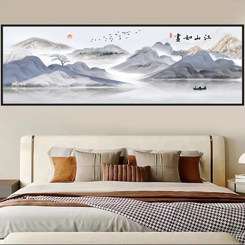 寝室のベッドサイドの絵画自己粘着壁ステッカーホテル B&B リビングルームのソファの背景の壁の装飾絵画壁紙ステッカー|undefined