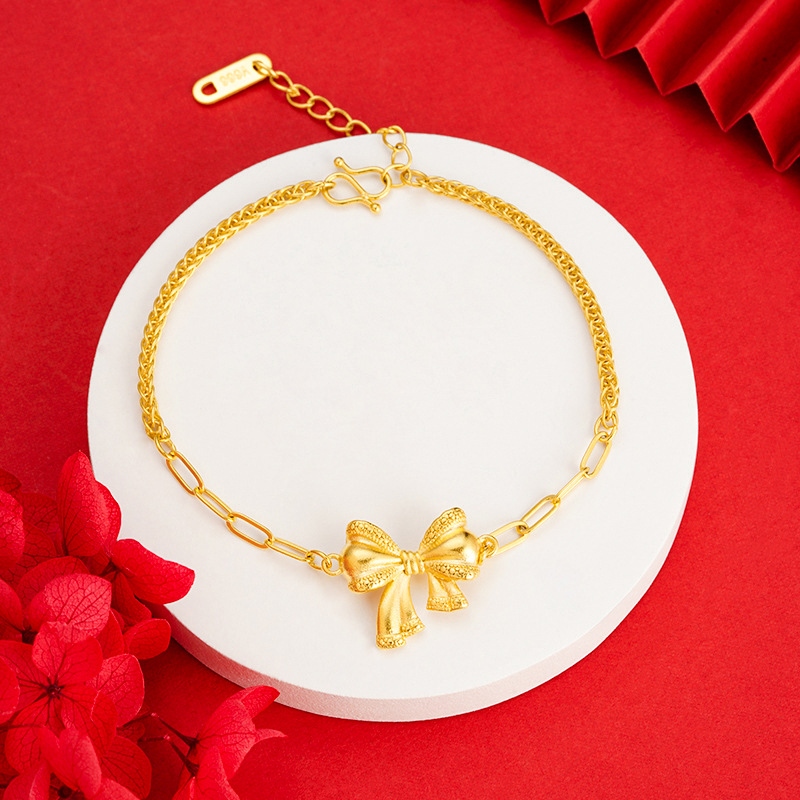 Moda arco collar femenino oído espárragos orquídea anillo mariposa pulsera dulce todo partido pequeño libro rojo mismo estilo de suministro