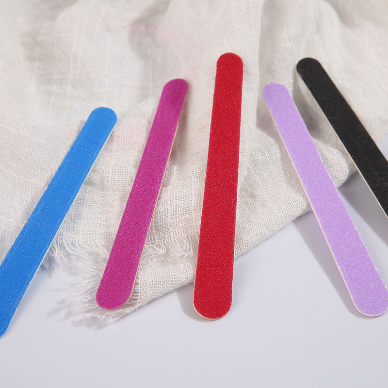 Hotel Nail Salon Supplies Manufacturer Direct Sales Disposable Colorful Multi-Specification Wood Chip File Nail File Polishing Strip