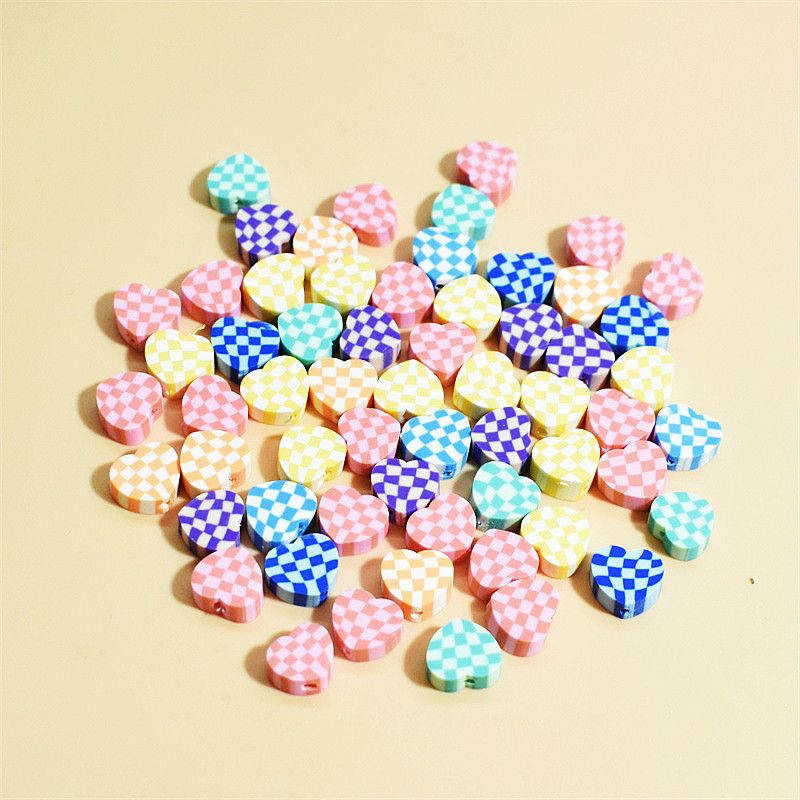 100 PCS/Package Soft Clay Heart Shape Beads display picture 1