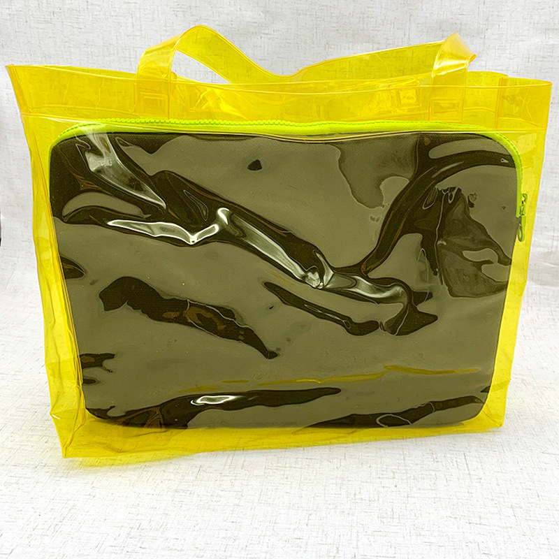 深圳厂家定制果冻包，PVC透明挎包新款女士手提单肩挎包PVC电脑包