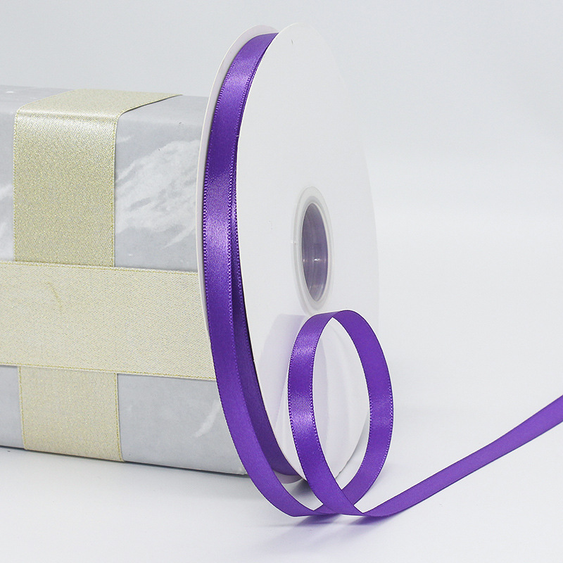 Fabricante al por mayor 1cm poliéster cifrado cinta de seda envasado de flores caja de pastel cinta de regalo de dulces image 33