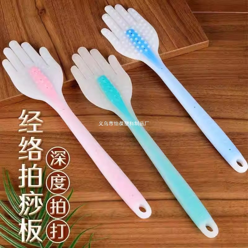 Tablero de palmaditas, martillo de masaje de meridianos, raspado, golpeador de masaje de espalda, martillo de columna cervical, palo de palmaditas de silicona, salud en el hogar