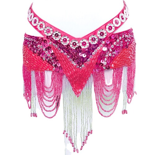 New belly dance waist chain performance belt practice clothing girdle Indian dance extended and widened hip scarf