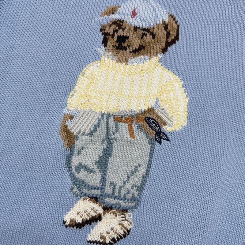 高品質/スキャン可能なクマの25年秋冬新作純綿ヘビーウェイト刺繍ラウンドネックセーターニット婦人服|undefined
