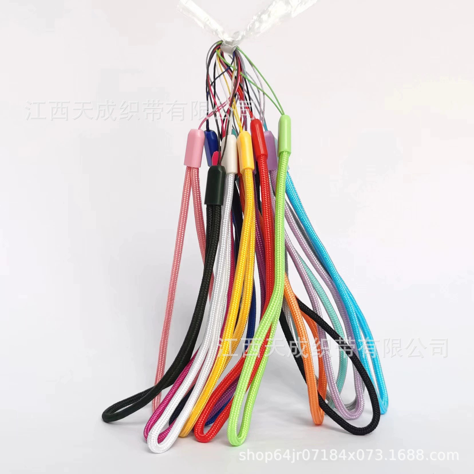 Поставка первой руки 3,0 мм, круглый нейлоновый мобильный телефон, короткий ремешок для фонарика, унисекс, мягкий на ощупь, износостойкий