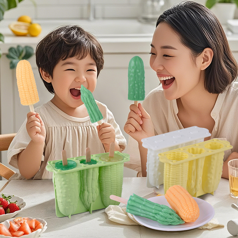 Sanxin nuevo modelo de helado de verduras 3 líneas molde de silicona casero para niños helados helados grasa de alimentos