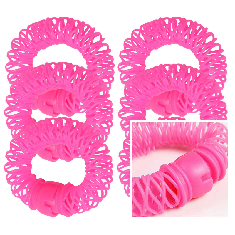 Color caramelo línea telefónica donut rizador no hace daño pelo natural rizador de plástico herramienta curling grande