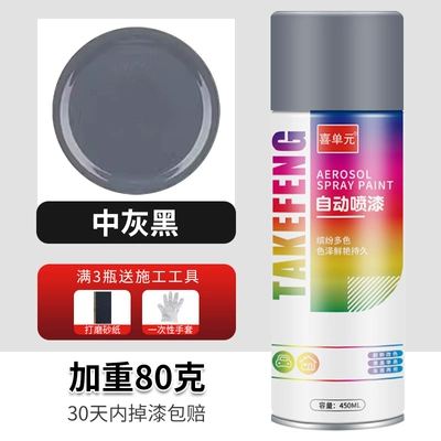 available in matte black, glossy black, Avtomobil boya qələmləri - medium-gray-black-450ml-upgraded-with-an-extra-80g