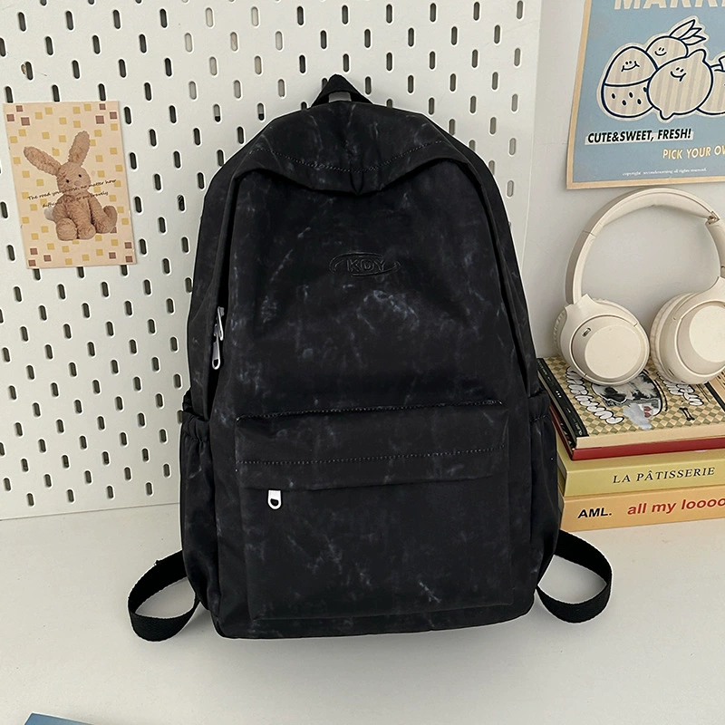 Capacious backpack, shoulder bag for students, laptop, Korean style