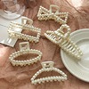 Crab pin, hairgrip from pearl, high advanced big plastic shark, city style, high-quality style