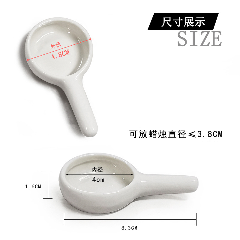 Portavelas de cerámica en blanco y negro, soporte para incienso o velas decorativas, suministro directo de fábrica