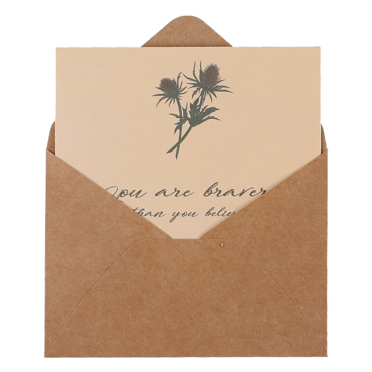 Повседневная и минималистичная открытка в стиле инс с растительным мотивом на Рождество, складная открытка с ручной надписью, маленькая открытка ручной работы для самостоятельного оформления