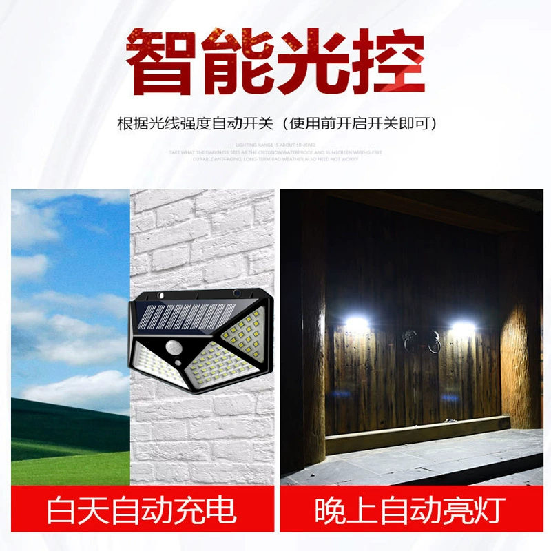 Travel physiological lights solar-powered for gazebo, induction wall sconce, human sensor