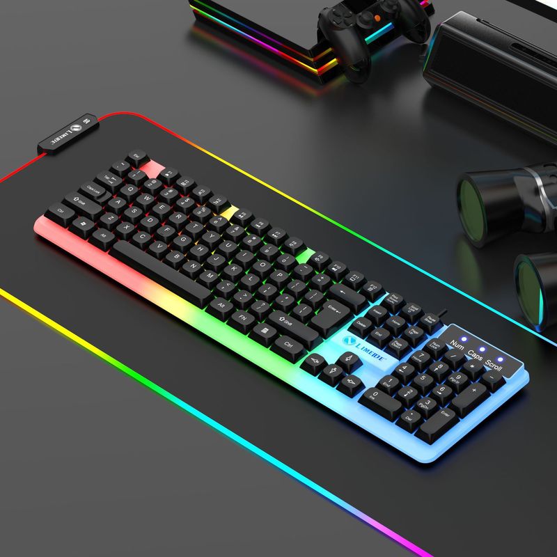 LIMEIDE力镁升级版GTX350发光键盘鼠标USB机械手感有线球形键帽套|undefined