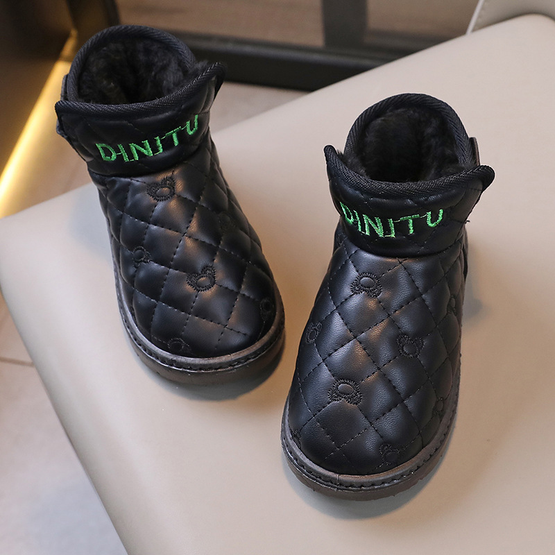 Children's Shoes Kidsren's Snow Boots 2025 Winter Baby Cotton Shoes Fleece-Lined Antifreeze Girls' Boots Soft Sole Small Short Boots Cotton Boots