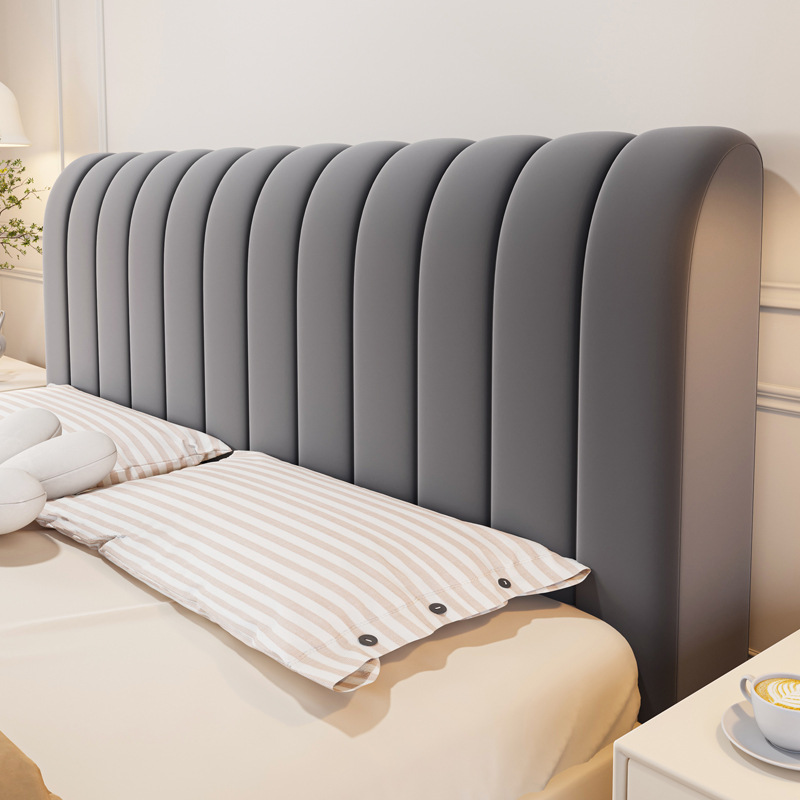 Espesado 2025 nuevo verano de alta sensación cubierta de cabeza de cama de madera respaldo paquete blando todo incluido cuatro estaciones cubierta de polvo universal