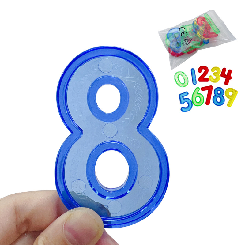 7.5cm Transparent Digital Toys 10 Infant Early Childhood Education Educational Science and Education Toys Digital Graphics Factory Straight