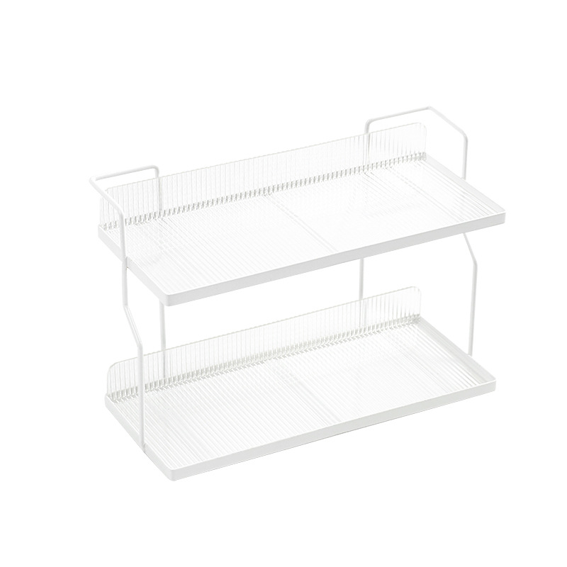 Horizontal double-layer shelf-milk white