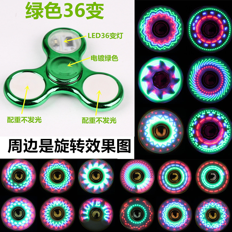 100種類以上の指先ジャイロ自慢の金属玩具スチールビーズプラスチック発光指ジャイロ解凍型露店玩具|undefined