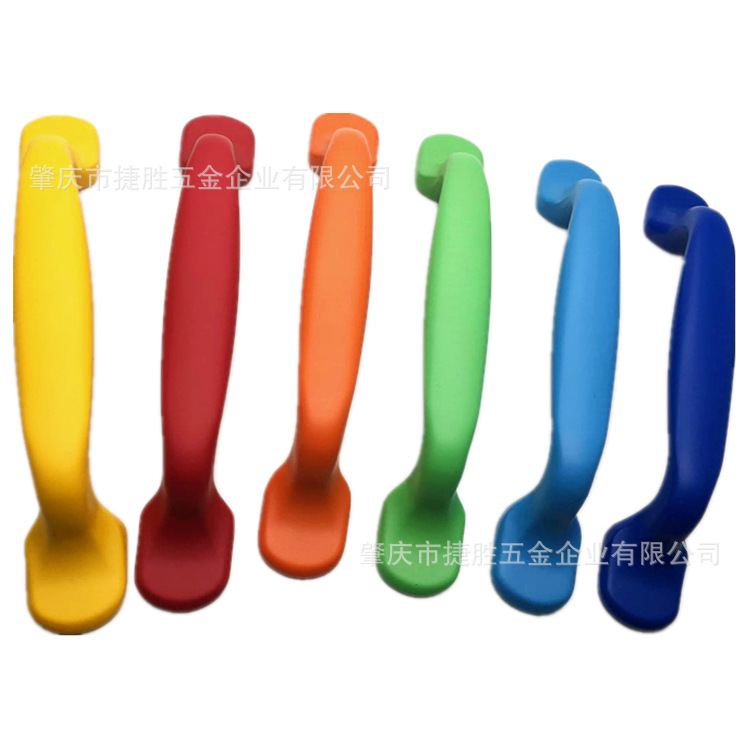 凌世新款厂家直售锌合金彩色现代简约橱柜把手衣柜抽屉鞋柜拉手