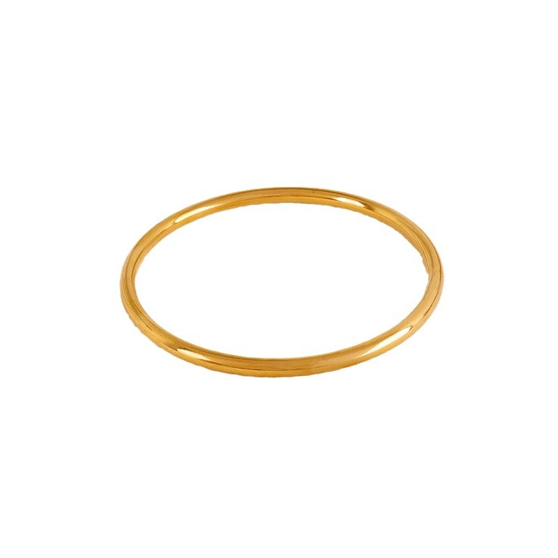 Pulsera de acero de titanio brillante cerrado pulsera de acero inoxidable niñas de alto grado no se desvanece moda simple pulsera del todo-fósforo