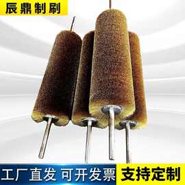 钢丝辊 缠绕式金属丝刷辊 不锈钢丝镀铜丝刷辊钢丝滚筒刷辊除锈