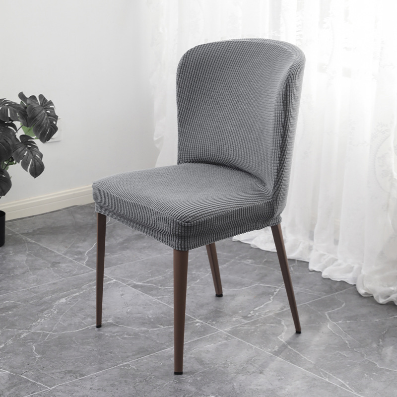 Personalizado moderno simple general bailer silla cubierta de comedor cubierta de silla curva casera cubierta de taburete de respaldo todo incluido