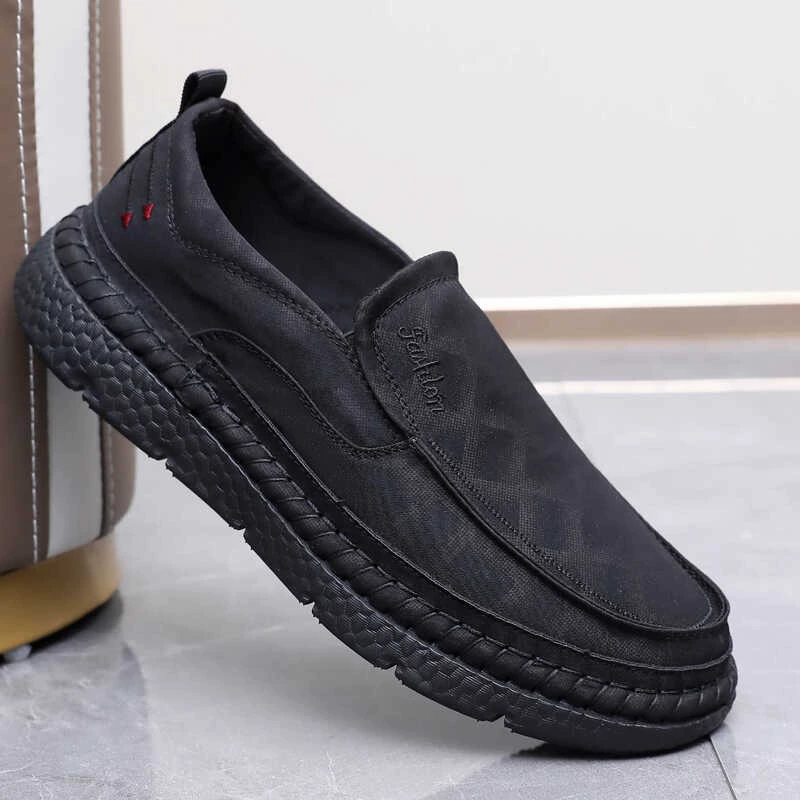 Весенне-осенняя старая пекинская тканевая обувь, мужская обувь, повседневная обувь для папы на ультралегкой подошве с широкой подошвой, легкая и дышащая нескользящая обувь на мягкой подошве