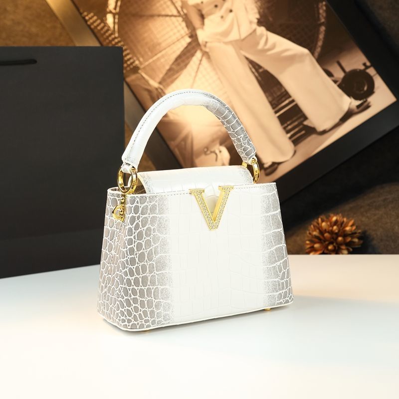 Bolso de cubo 2025 nueva moda moda tendencia bandolera bolso femenino con patrón de cocodrilo bolso de cuero