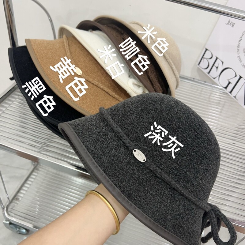 批发韩版秋冬渔夫帽新款水桶帽礼帽显脸小保暖盆帽蝴蝶结百搭个性|undefined